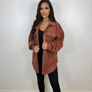 Fleece shacket
